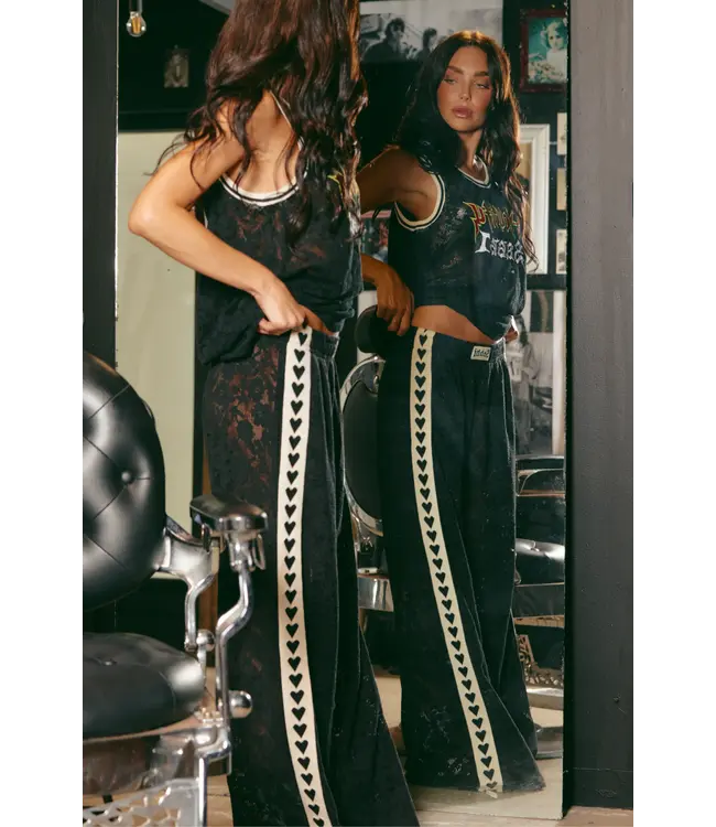 Sabbi Sabbi Raving Hearts Lace Pants Black