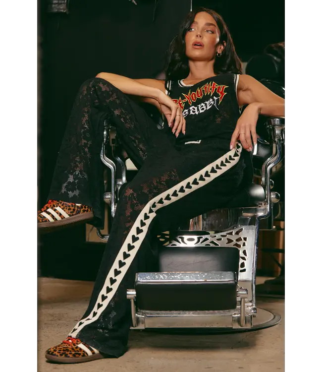 Sabbi Sabbi Raving Hearts Lace Pants Black