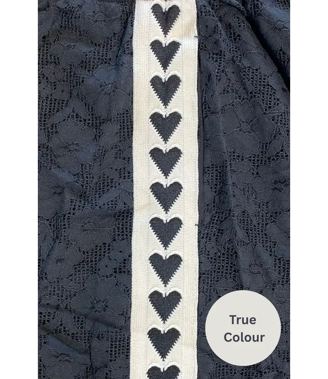 Sabbi Sabbi Raving Hearts Lace Pants Black