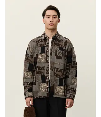 Les Deux Les Deux Kaleb Patchwork Jacquard Overshirt