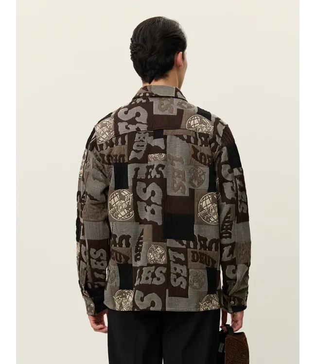 Les Deux Les Deux Kaleb Patchwork Jacquard Overshirt