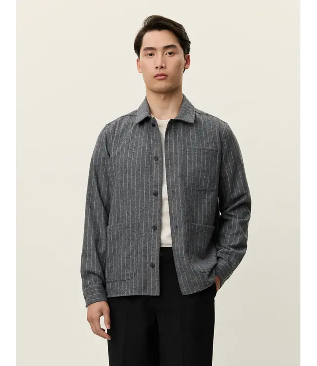 Les Deux Les Deux Layton Pinstripe Mouliné Overshirt