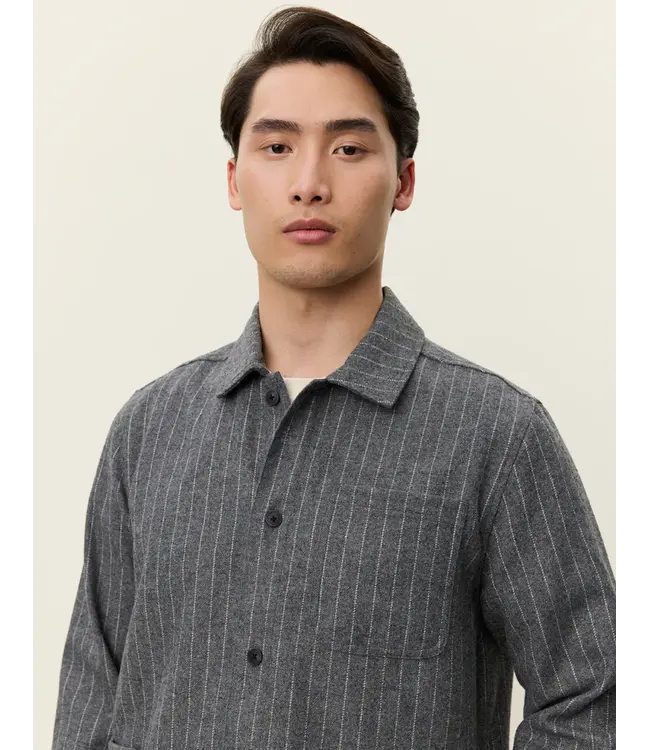 Les Deux Les Deux Layton Pinstripe Mouliné Overshirt