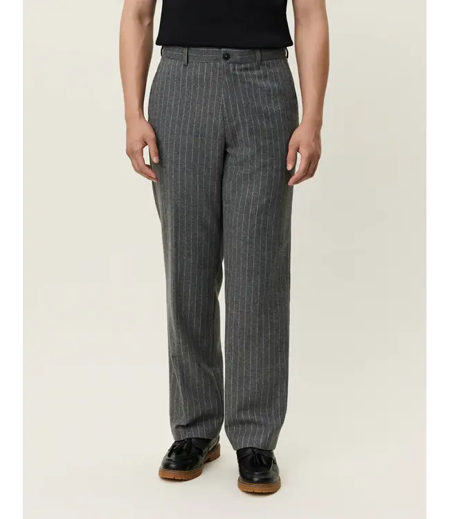 Les Deux Les Deux Como Pinstripe Mouliné Slacks Grey Melange