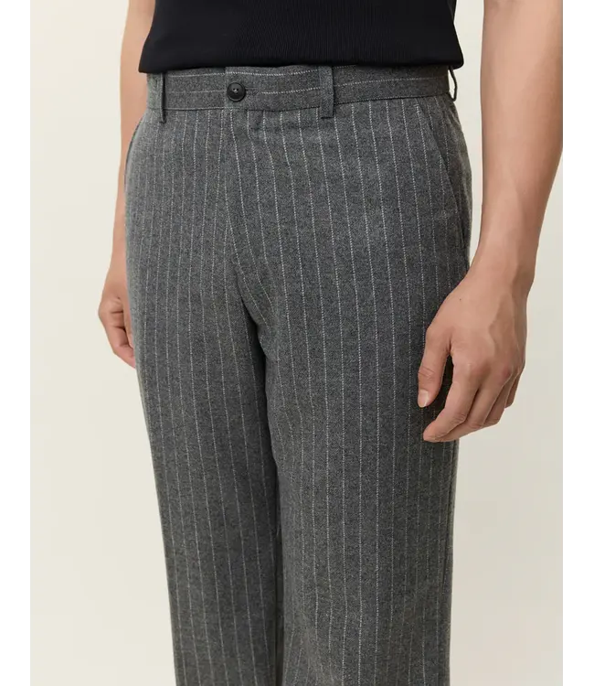 Les Deux Les Deux Como Pinstripe Mouliné Slacks Grey Melange