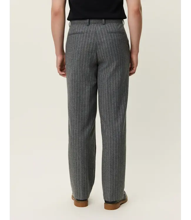Les Deux Les Deux Como Pinstripe Mouliné Slacks Grey Melange