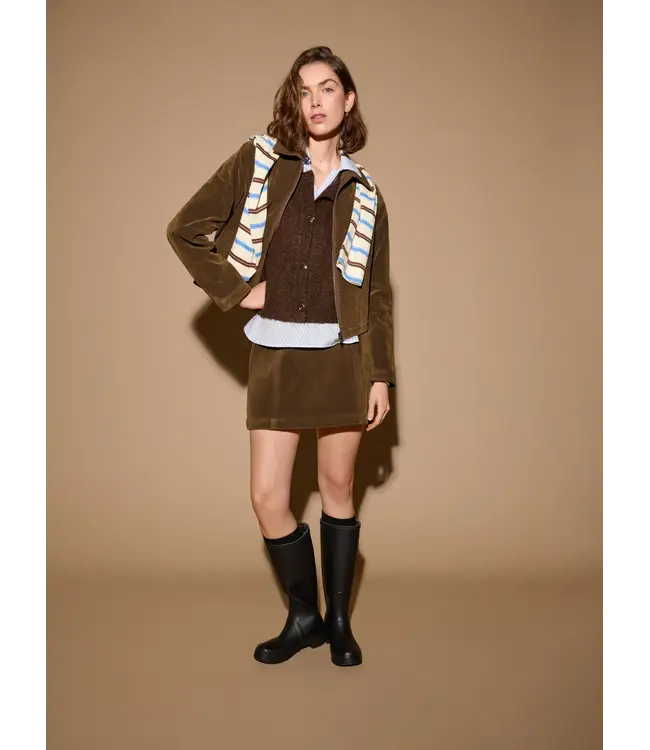 Nous Sommes Labels Nous Sommes Label Marie Faux Suede Jacket Brown