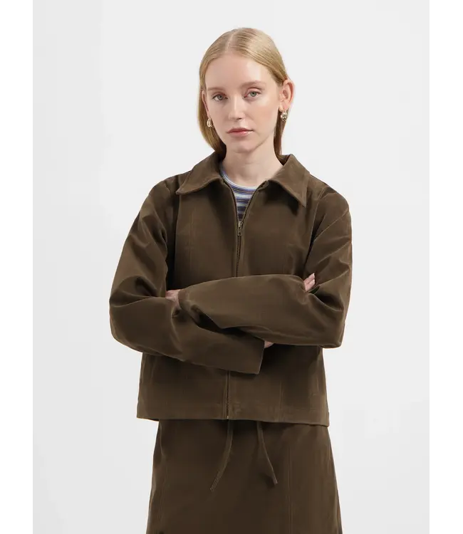 Nous Sommes Labels Nous Sommes Label Marie Faux Suede Jacket Brown