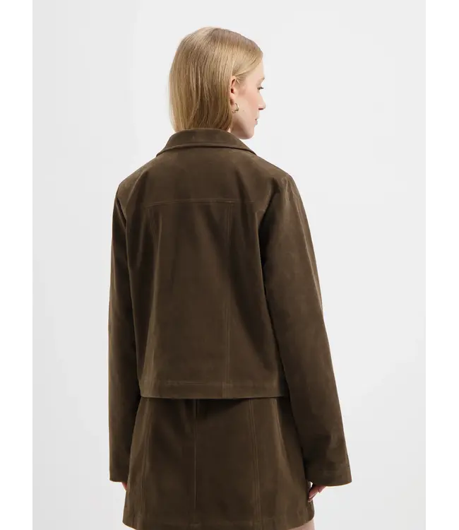 Nous Sommes Labels Nous Sommes Label Marie Faux Suede Jacket Brown