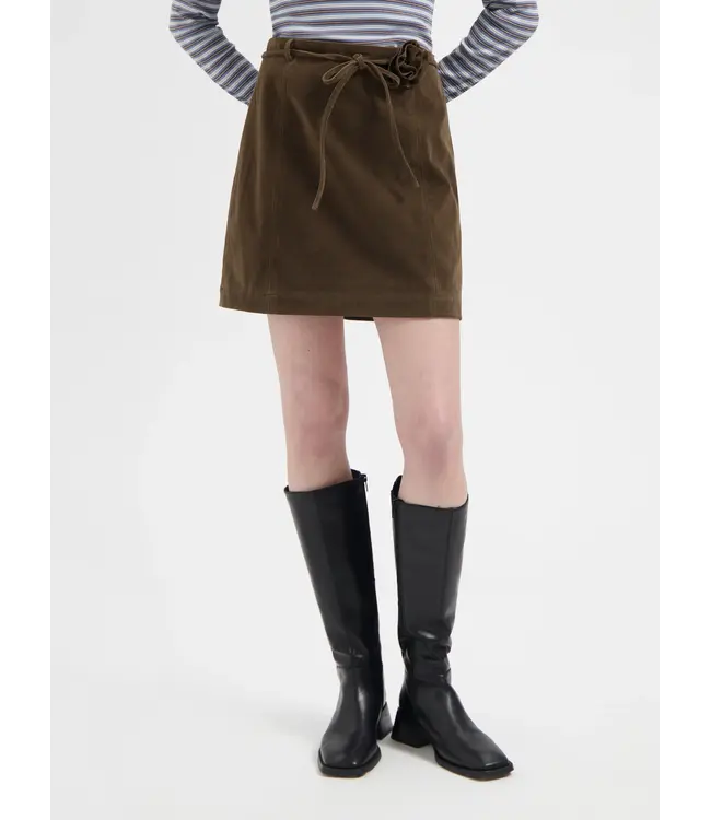 Nous Sommes Labels Nous Sommes Label Pennie Faux Suede Skirt Brown