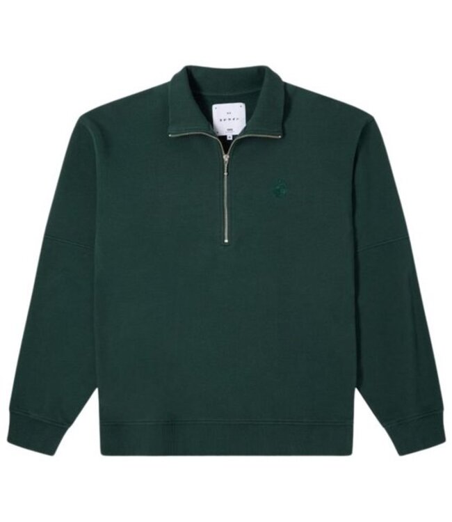 Edwin Edwin Koji Half Zip Sweat Green Gables garment washed