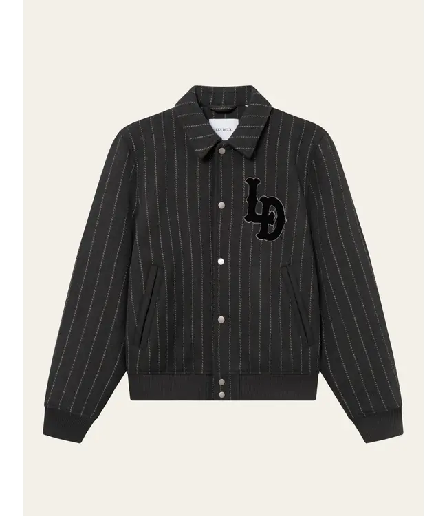 Les Deux Les Deux Varsity Pinstripe Wool Jacket