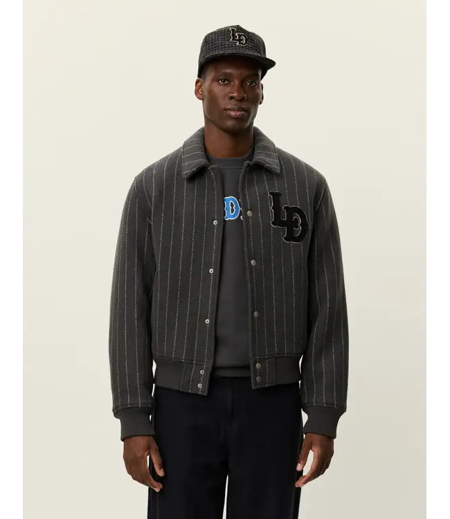 Les Deux Les Deux Varsity Pinstripe Wool Jacket