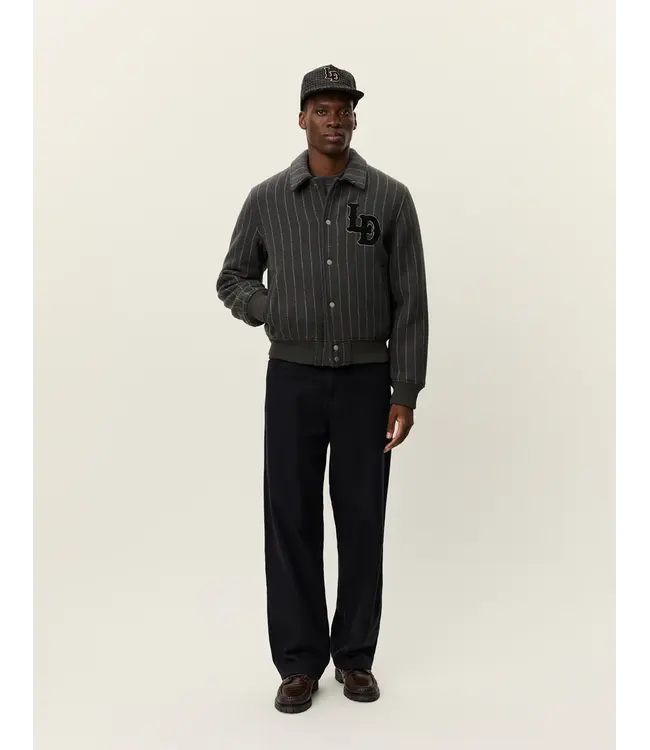 Les Deux Les Deux Varsity Pinstripe Wool Jacket