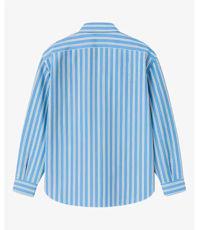 woodbird Woodbird Buzo Classic Shirt Blue Stripe