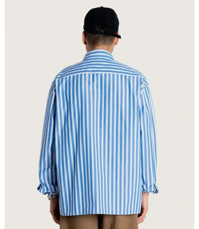 woodbird Woodbird Buzo Classic Shirt Blue Stripe