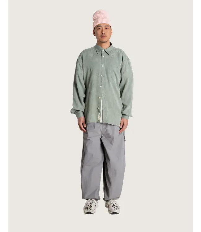 woodbird Woodbird Buzo Paisley Shirt Grey-Green