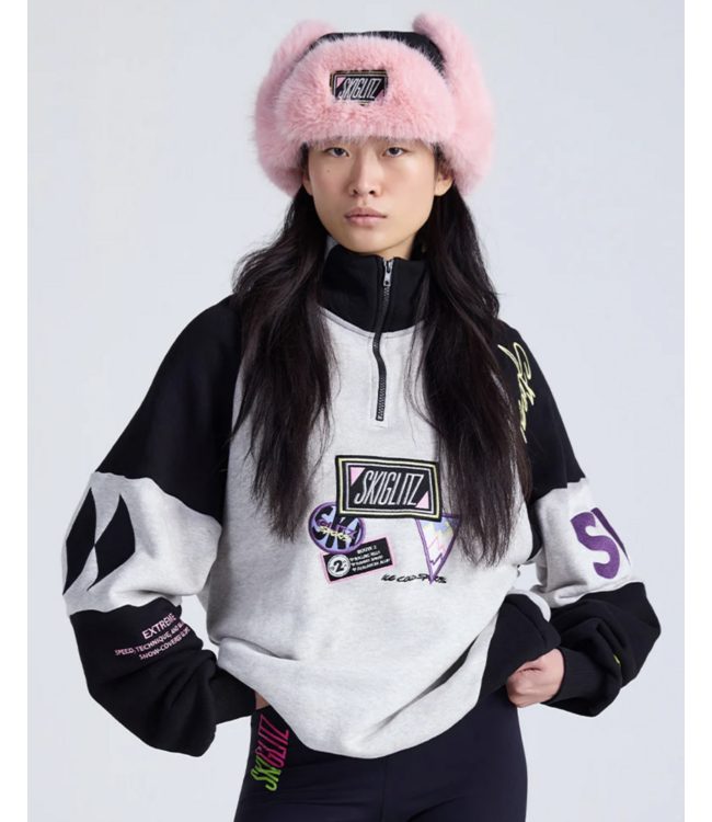 Stieglitz Stieglitz Carli Zip Up Sweater Melange Grey