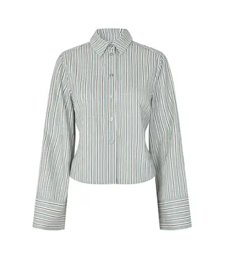 MbyM Mybm Kleo Stripe Kalana-M Shirt/Blouse Smoke Blue Kleo Stripe