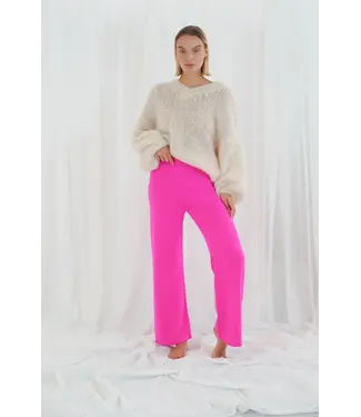 twins TWNS Engelwood  Long-Sleeved V-neck Fluffy Pullover Offwhite