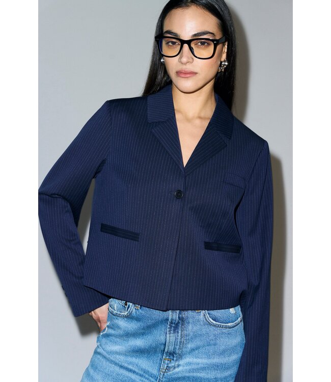 Ivy Ivy Paula Short Blazer Deep Navy Blue