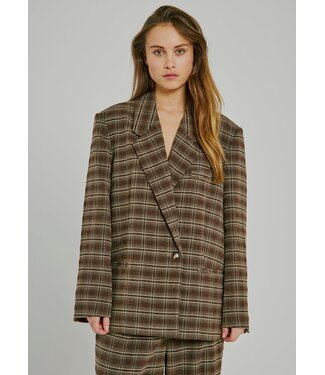 Norr Norr Checks Blazer Brown Check