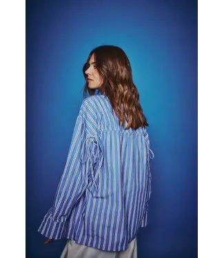 Norr Norr Maloa Shirt Blue Stripe 271225