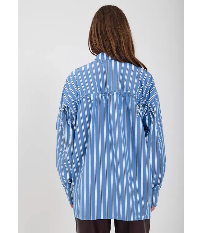 Norr Norr Maloa Shirt Blue Stripe 271225