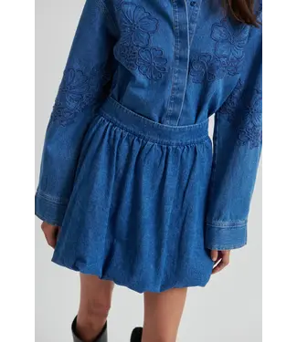 Second Female Second Female Cornelia Denim Mini Balloon Skirt