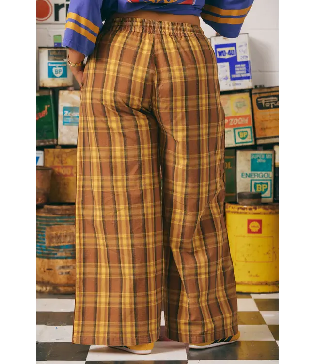 Sabbi Sabbi The Canvas Raving Heart Pants Tartan Mustard