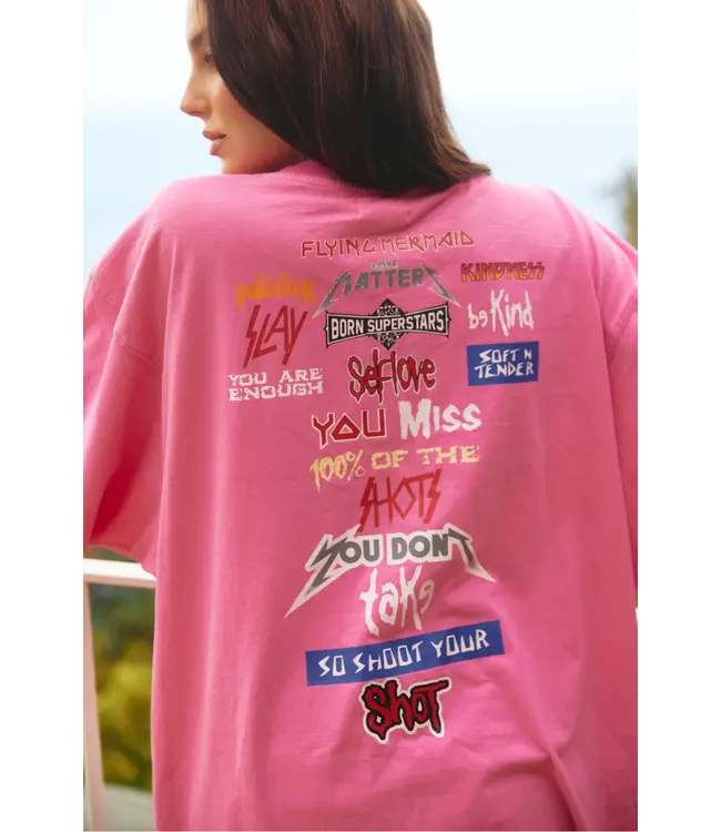Sabbi Sabbi The Very Oversized Find Your Wings Tee Pink