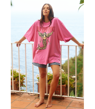 Sabbi Sabbi The Very Oversized Find Your Wings Tee Pink