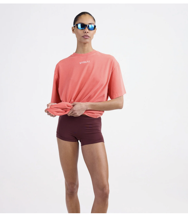 Stieglitz Stieglitz Basic Worn-out Oversized T-shirt Coral