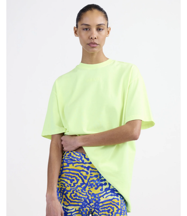 Stieglitz Stieglitz Basic Worn-out Oversized T-shirt Yellow