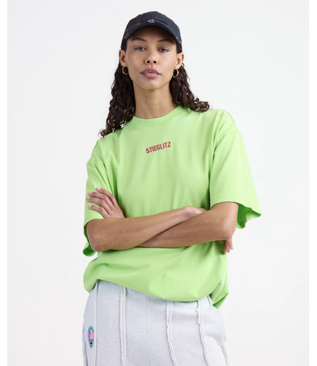 Stieglitz Stieglitz  Basic Worn-out Oversized T-shirt Green
