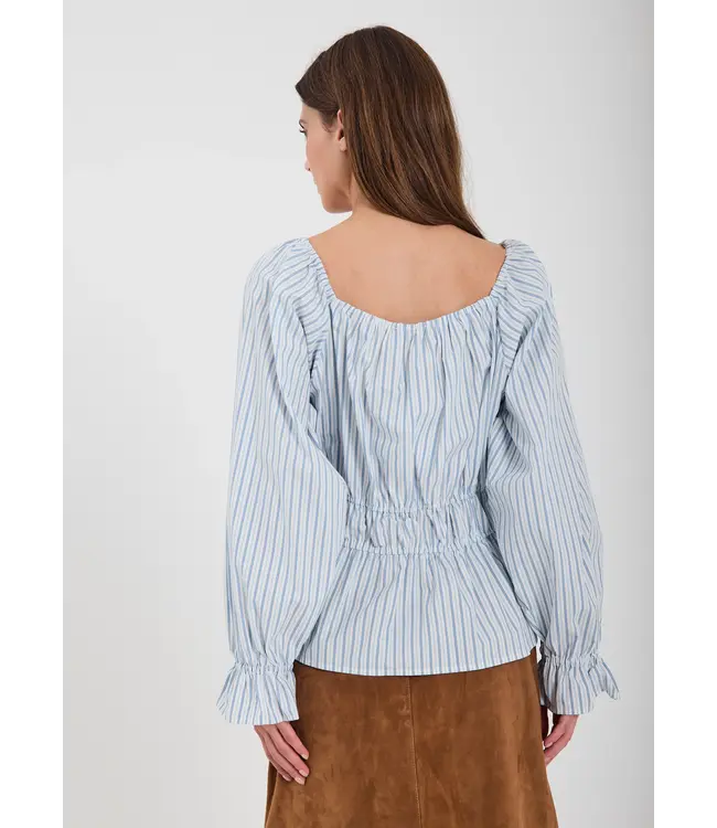 Norr Norr Alva Top Light Blue Stripe