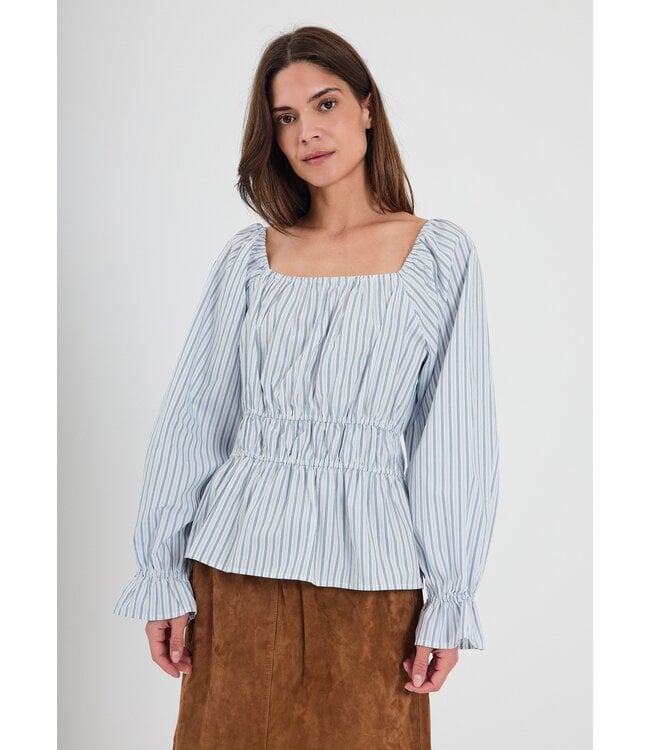 Norr Norr Alva Top Light Blue Stripe