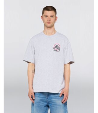 Edwin Edwin Ramen Pink T-shirt Grey Marl