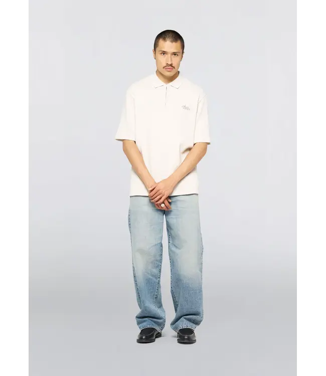 Edwin Edwin Rick Polo Jersey Mini Jacquard Gray Garment washed