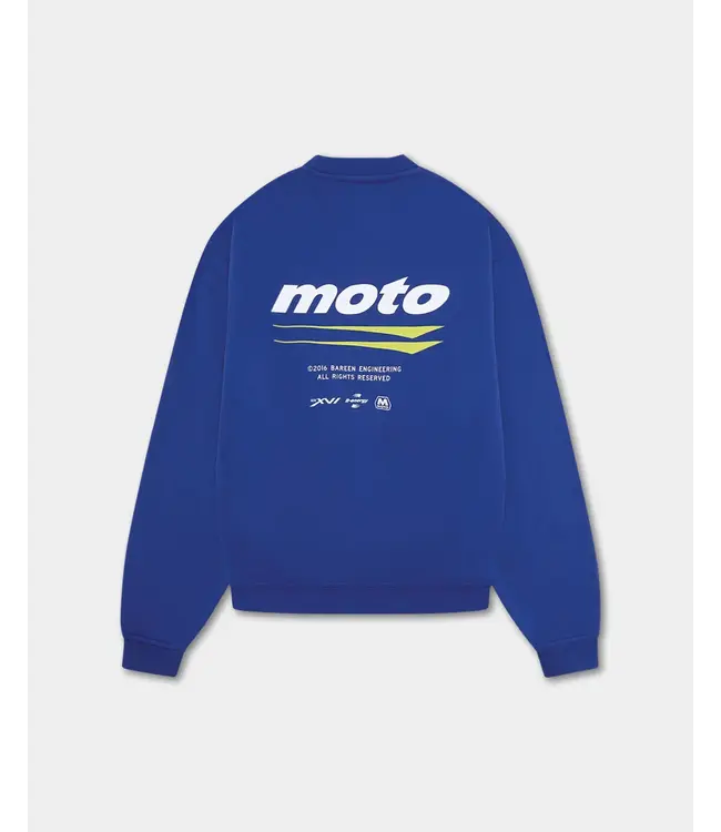 Bareen Bareen Oversized Crewneck Moto Cobalt Blue