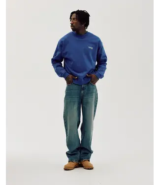 Bareen Bareen Oversized Crewneck Moto Cobalt Blue