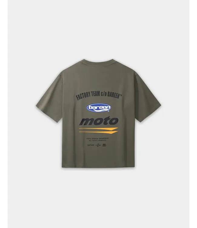 Bareen Bareen Box Fit T-shirt Moto Stone Grey