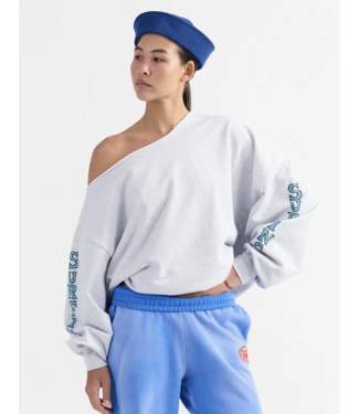 Stieglitz Stieglitz Winny Off-Shoulder Oversized Sweater Melange Grey