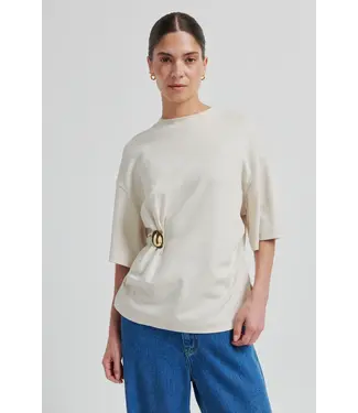 Second Female Second Female Enora Brooch Tee Soft Beige