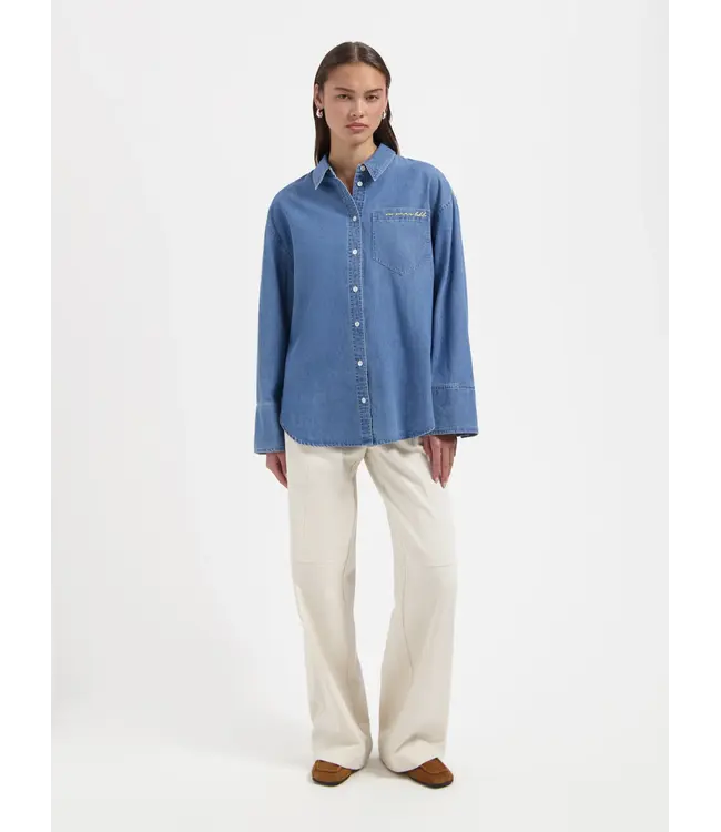 Nous Sommes Labels Nous Sommes Label  Greta Chambray Shirt Light Blue
