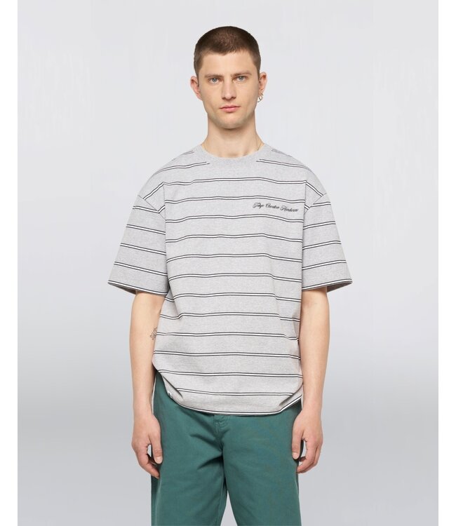 Edwin Edwin Bolton T-shirt  Grey Marl/White