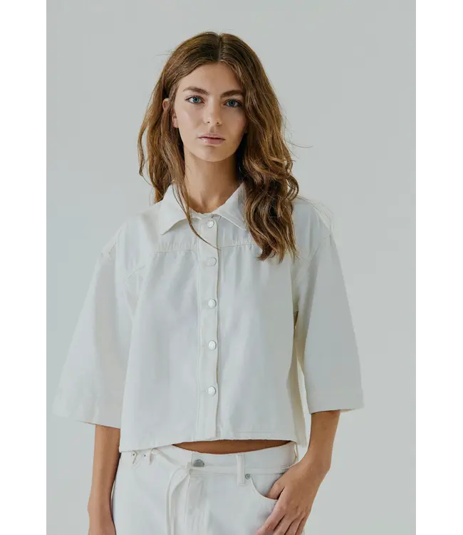 Norr Norr Kenzina ss Shirt White Wash