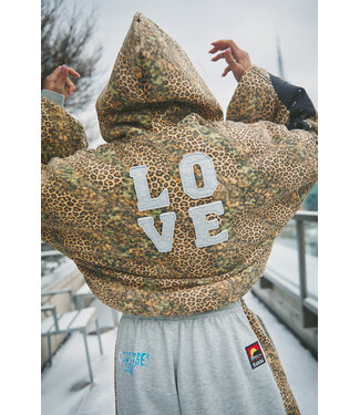 Sabbi Sabbi The Be Happy Leopard Padded Bomber