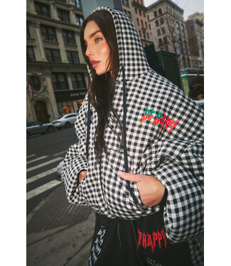 Sabbi Sabbi The Be Happy Gingham Padded Bomber