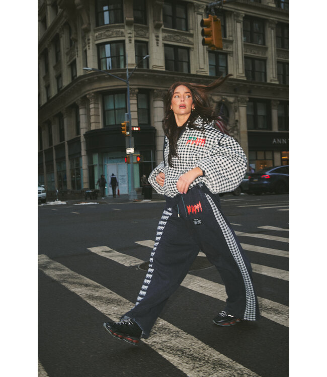 Sabbi Sabbi The Be Happy Gingham Padded Bomber